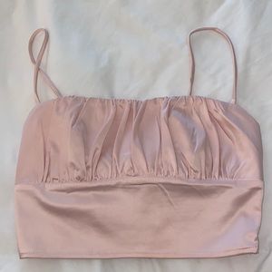 Princess Polly satin crop top pink